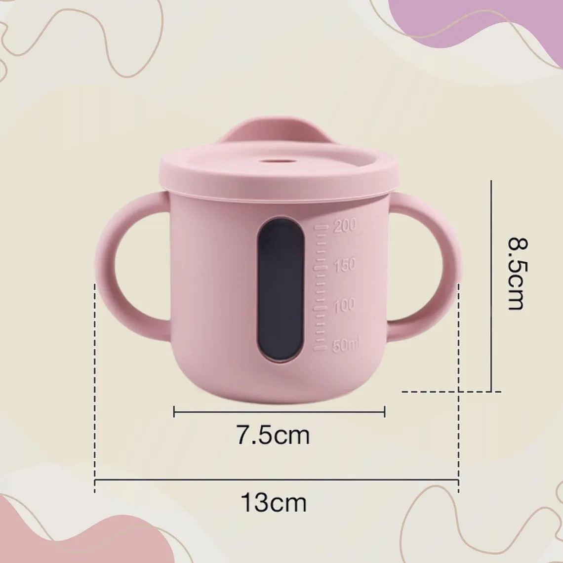 Personalised Baby Food Grade Straw & Snack Silicone Cup | CWBaby117