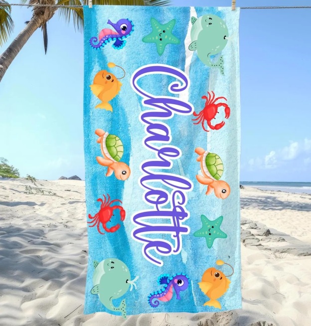 Personalized Lovely Kid Towel for Summer & Beach | CWTowel151