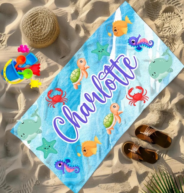 Personalized Lovely Kid Towel for Summer & Beach | CWTowel151