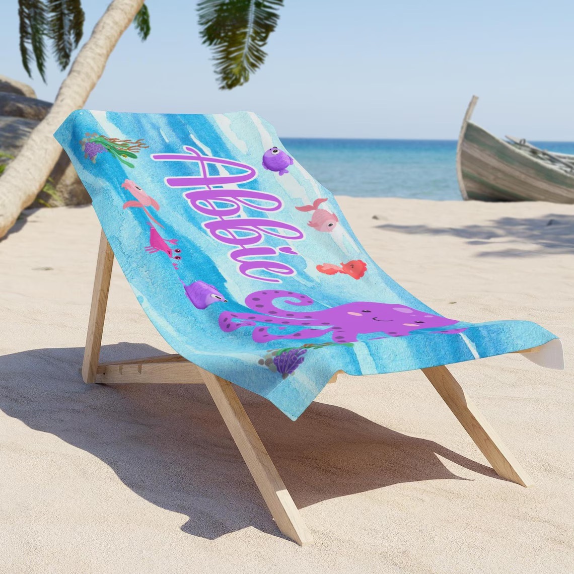 Personalized Lovely Kid Towel for Summer & Beach | CWTowel153