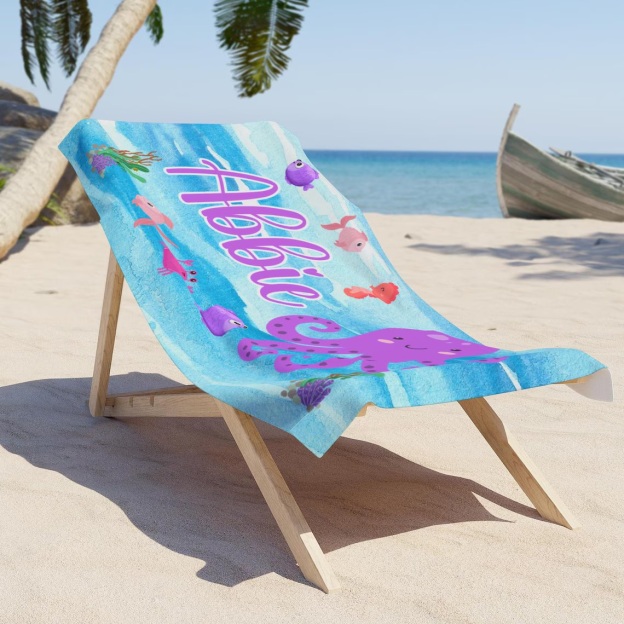 Personalized Lovely Kid Towel for Summer & Beach | CWTowel153