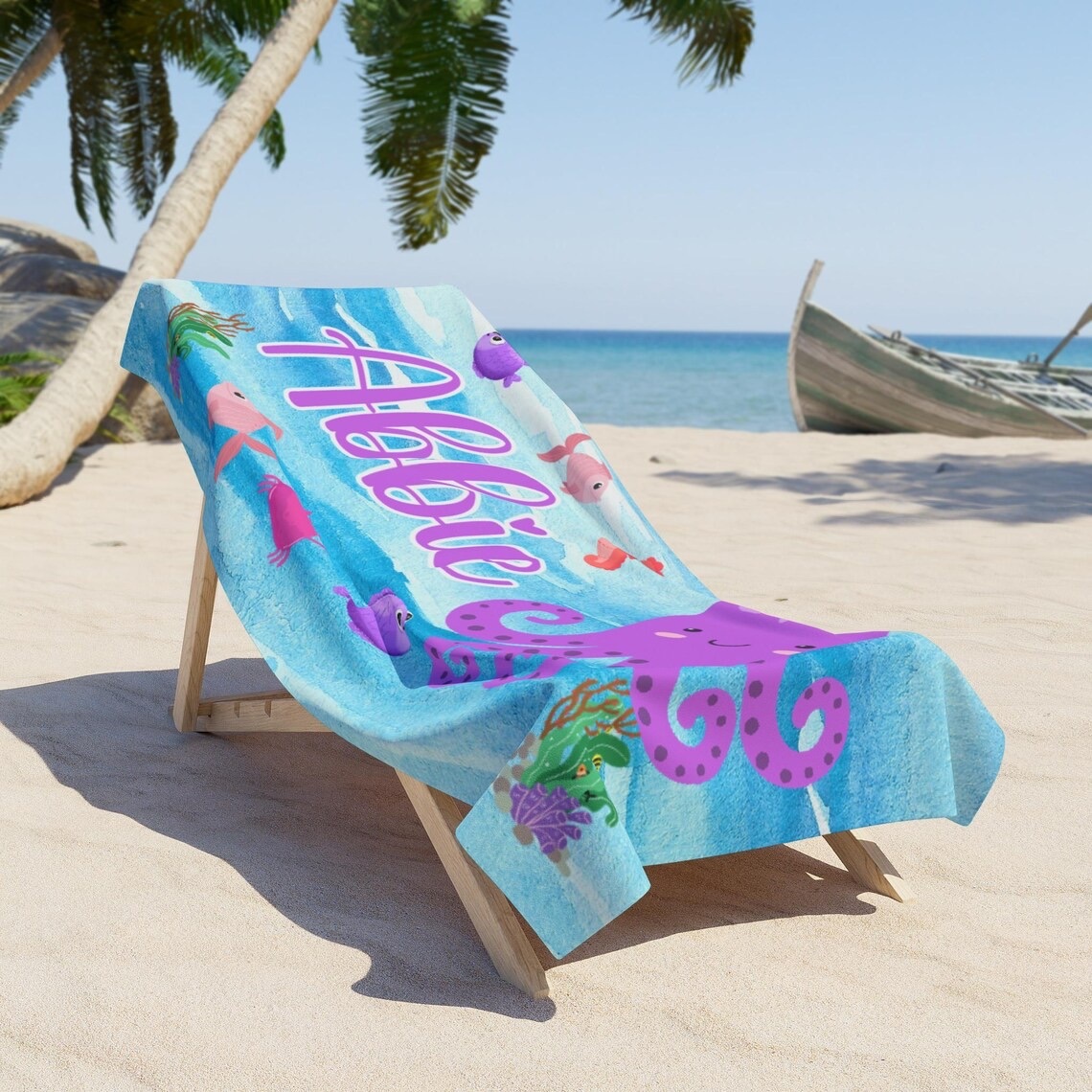 Personalized Lovely Kid Towel for Summer & Beach | CWTowel153