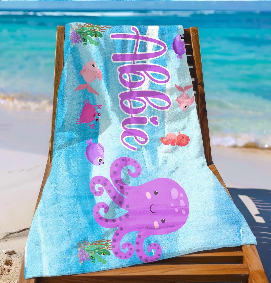 Personalized Lovely Kid Towel for Summer & Beach | CWTowel153