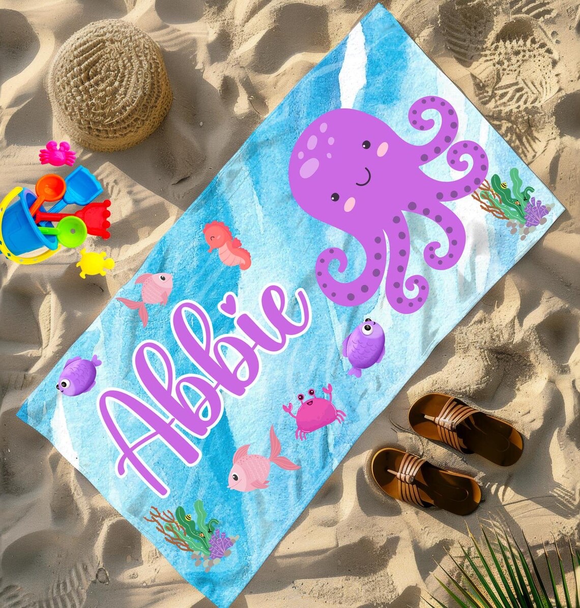 Personalized Lovely Kid Towel for Summer & Beach | CWTowel153