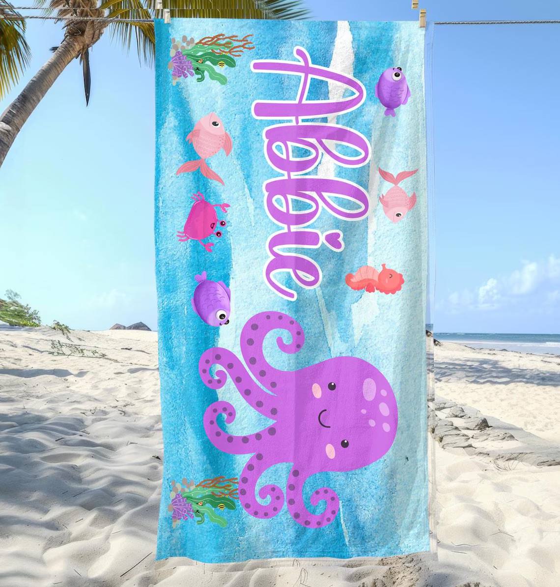 Personalized Lovely Kid Towel for Summer & Beach | CWTowel153