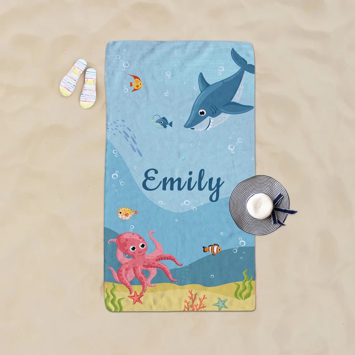 Personalized Lovely Kid Towel for Summer & Beach | CWTowel152