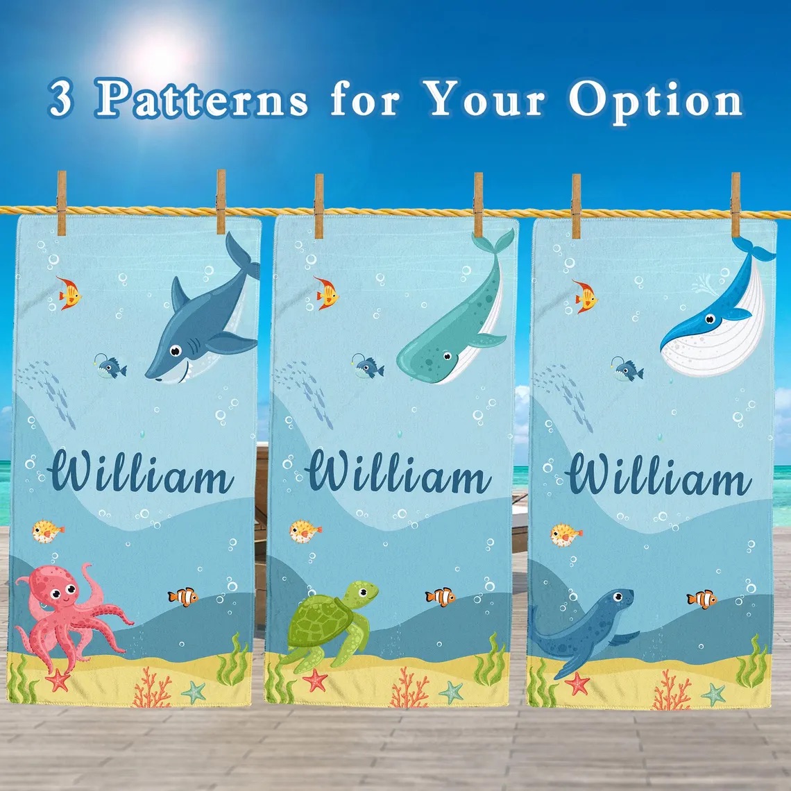 Personalized Lovely Kid Towel for Summer & Beach | CWTowel152
