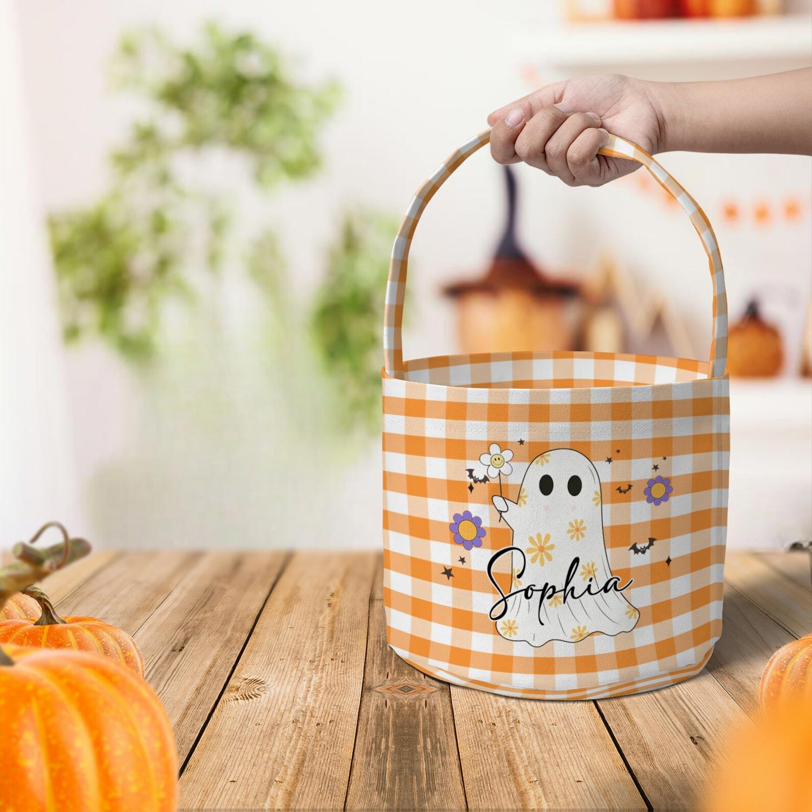 Personalized Lovely Halloween Bucket | CWHalloween1401