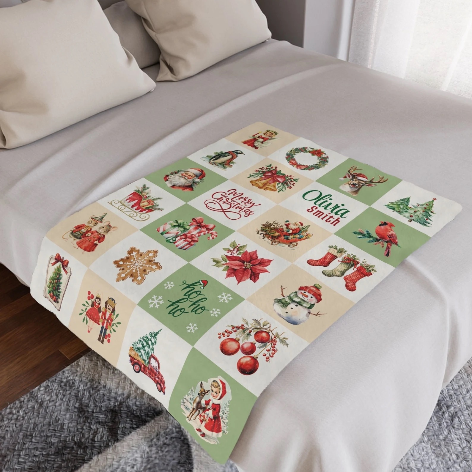 Personalized Merry Christmas Blanket for Comfort & Unique | BKMC14