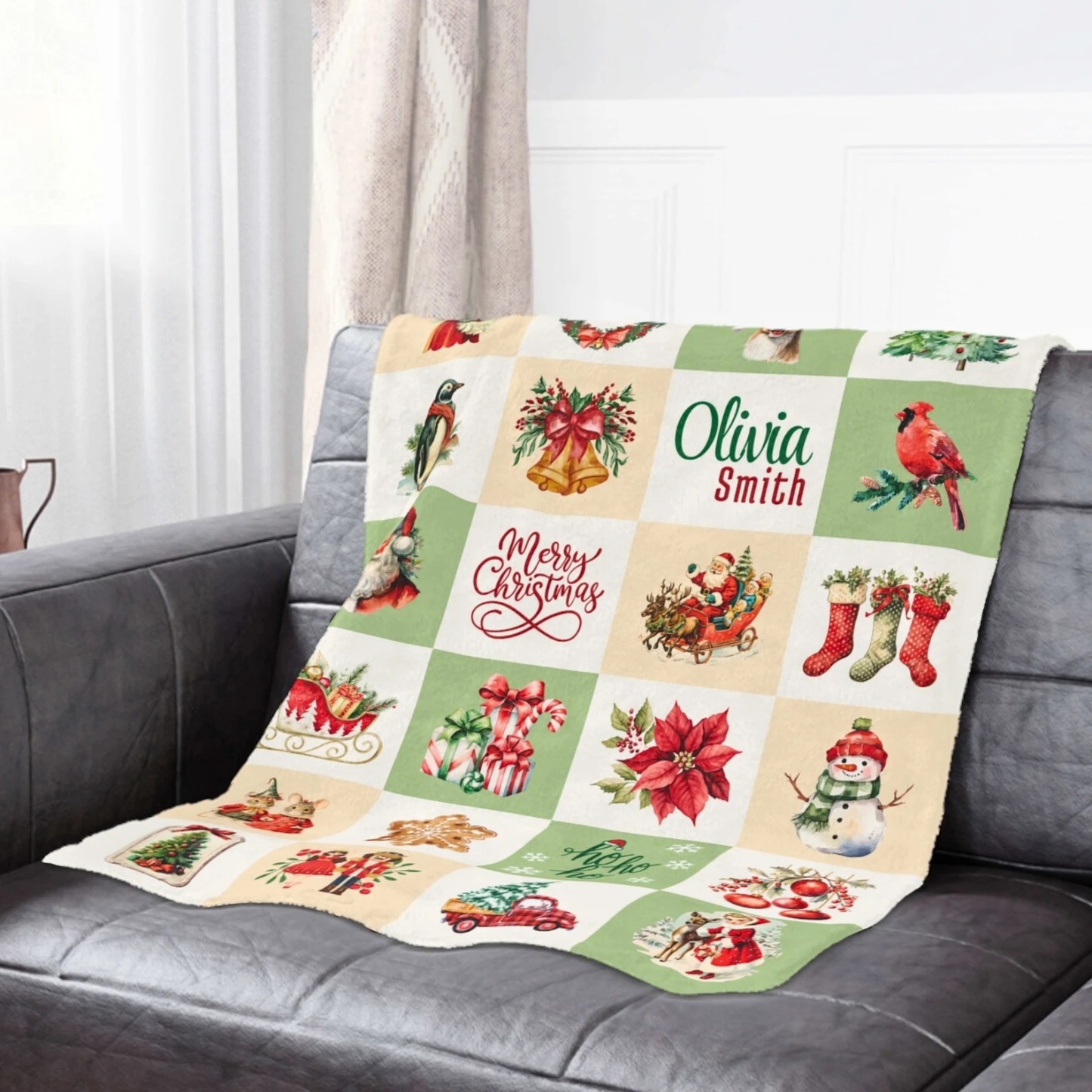 Personalized Merry Christmas Blanket for Comfort & Unique | BKMC14