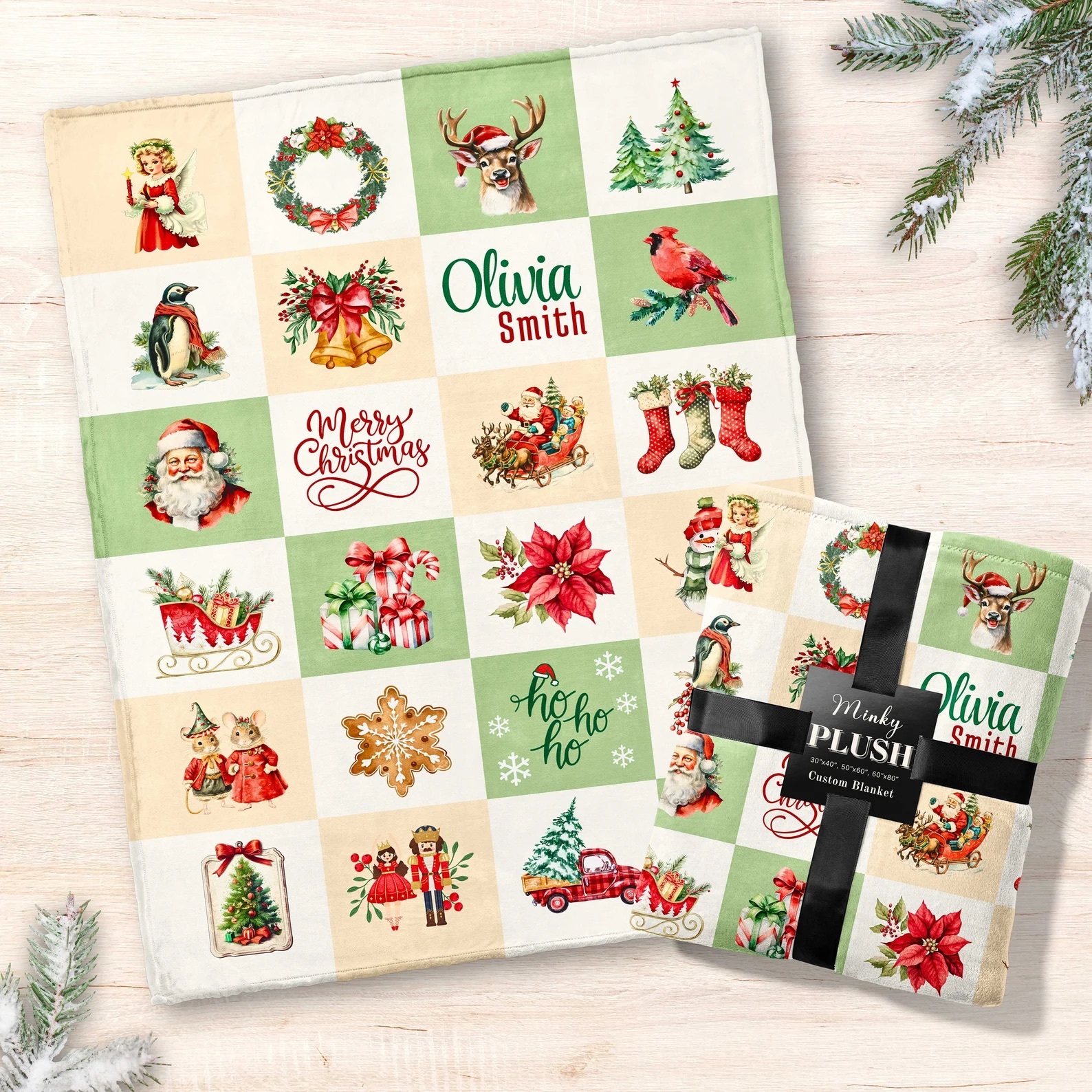 Personalized Merry Christmas Blanket for Comfort & Unique | BKMC14