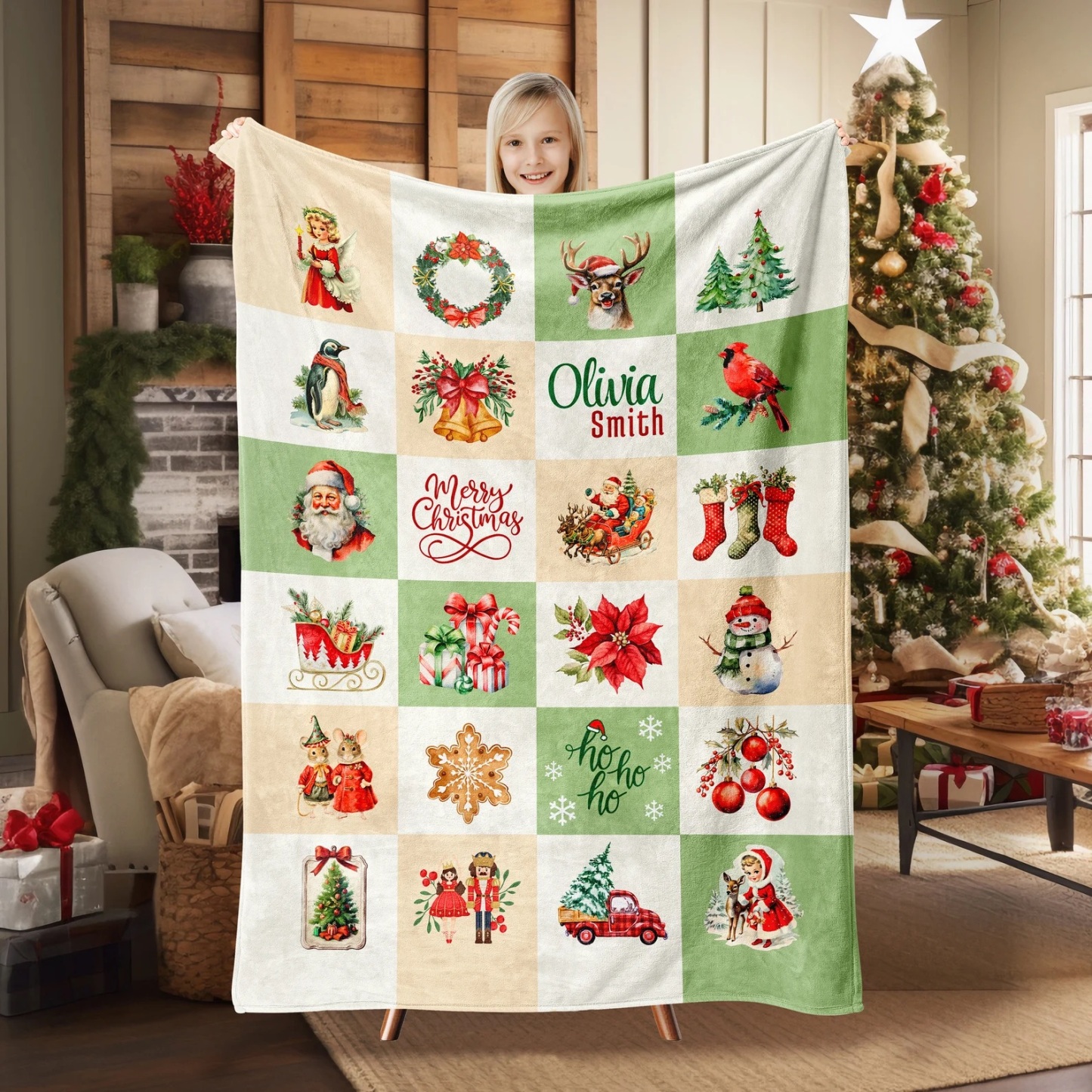 Personalized Merry Christmas Blanket for Comfort & Unique | BKMC14