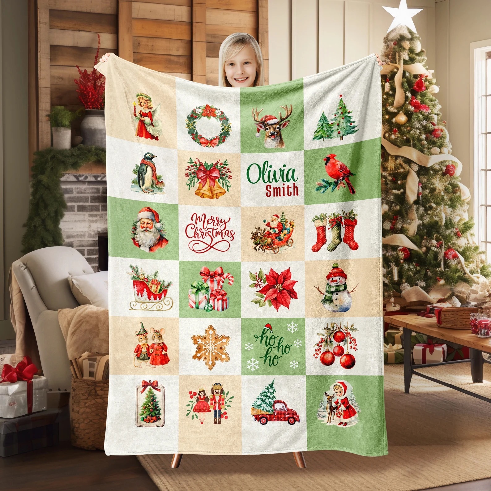 Personalized Merry Christmas Blanket for Comfort & Unique | BKMC14