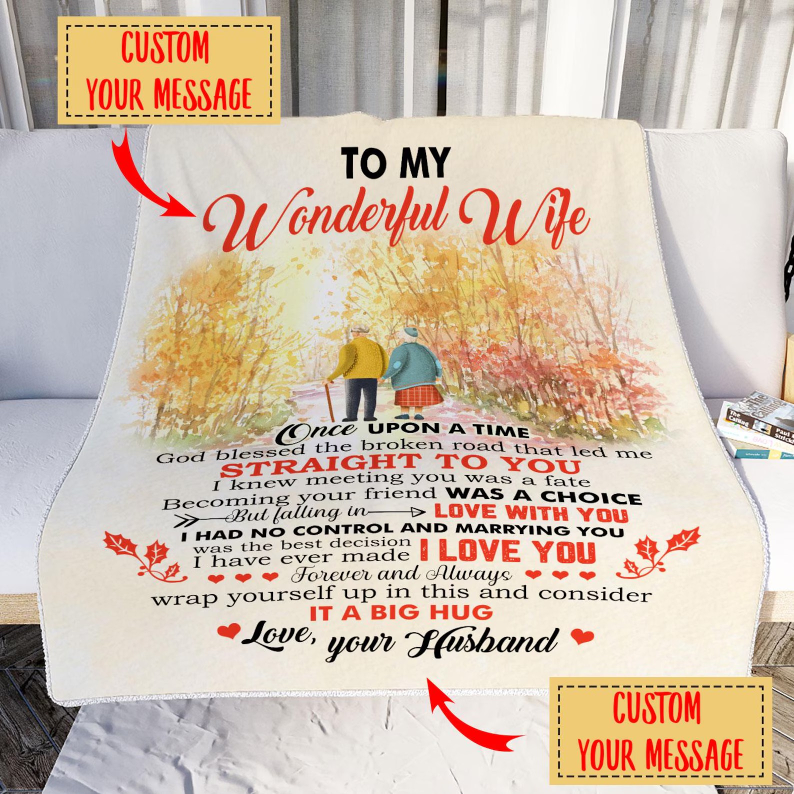 Personalized Anniversary Blanket for Comfort & Unique | BKAN015