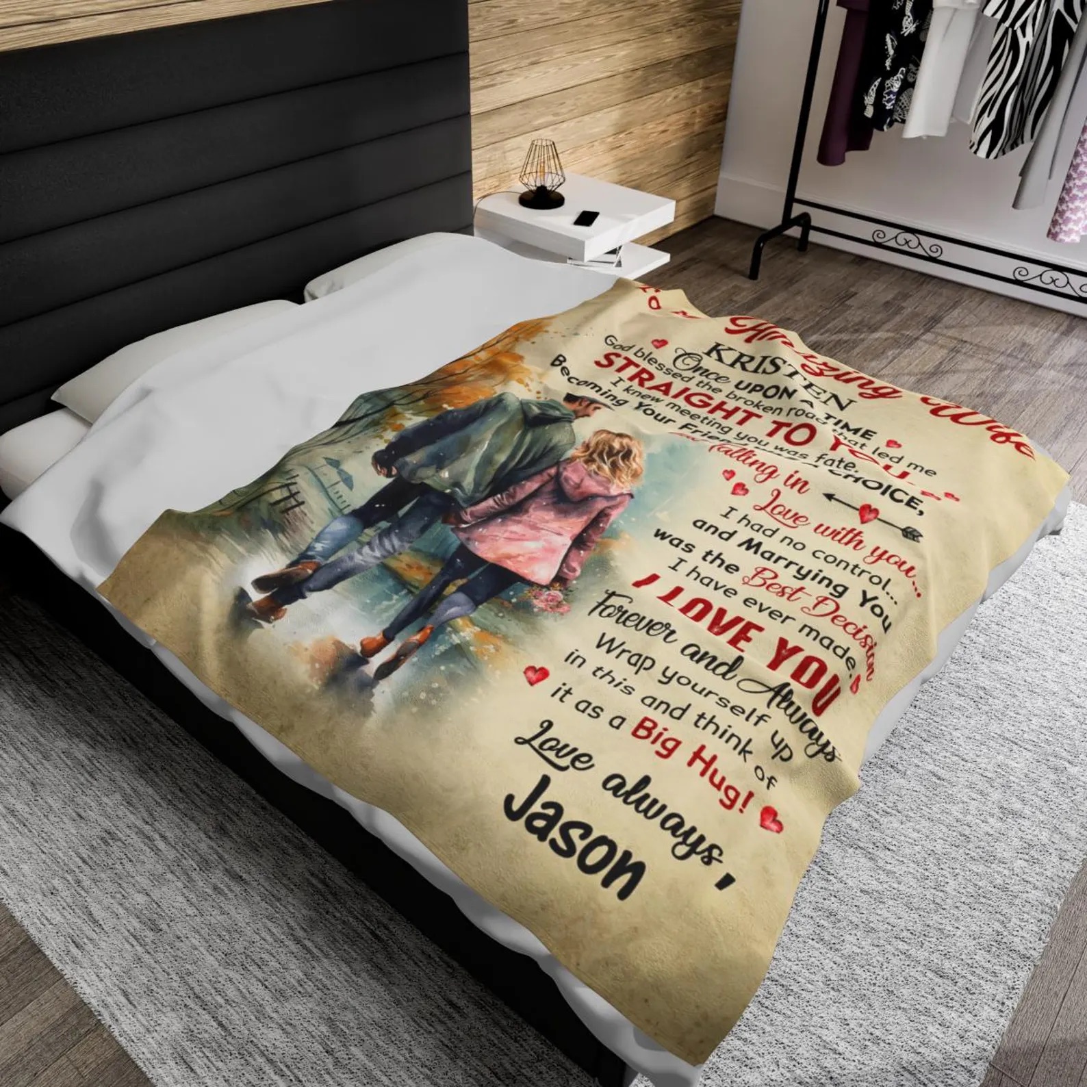 Personalized Anniversary Blanket for Comfort & Unique | BKAN015