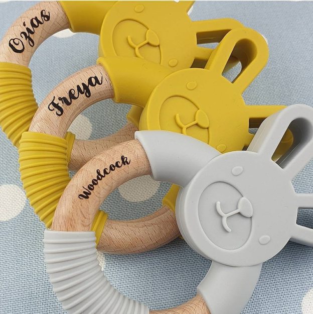 Personalised Food Grade Silicone Baby Toy | CWBaby35