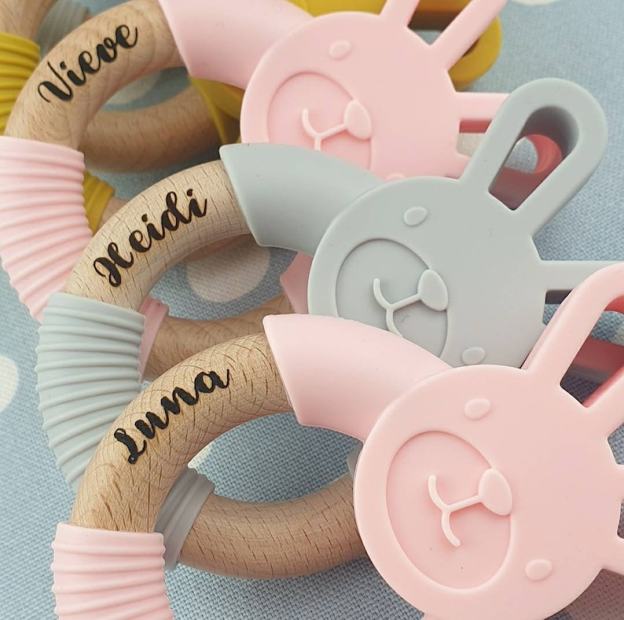 Personalised Food Grade Silicone Baby Toy | CWBaby35