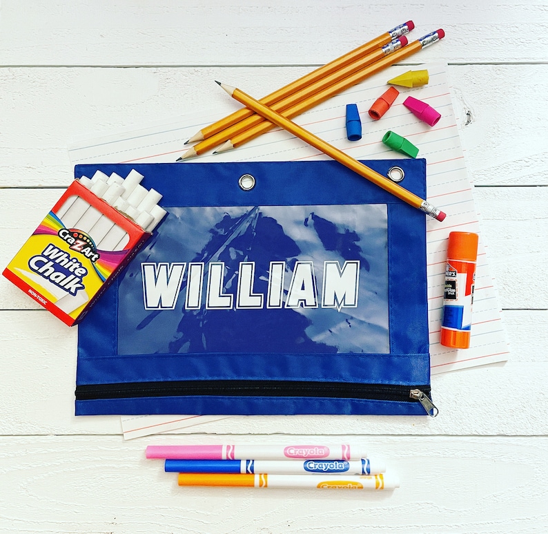 Personalized Canvas Zipper Kid Pencil Case