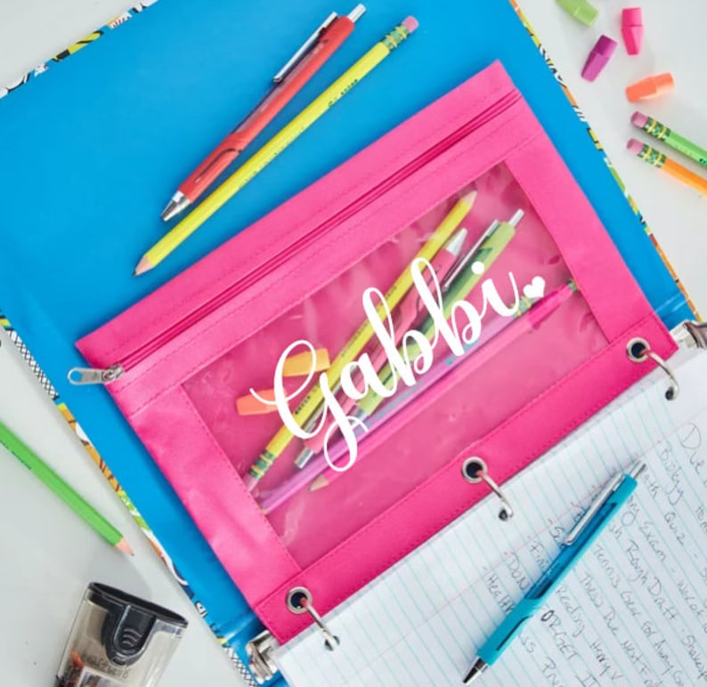 Personalized Canvas Zipper Kid Pencil Case