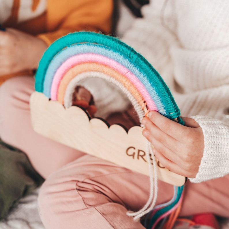 Personalized DIY Rainbow Wooden Kids Craft Kit | CWToy121