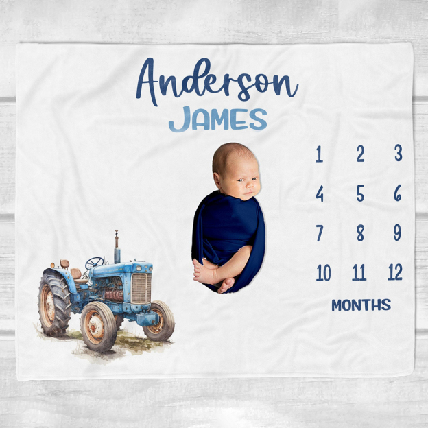 Personalized Baby Newborn Blanket with Name | BKMS017