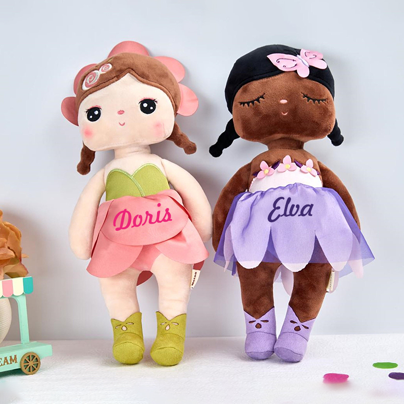 Personalized Baby's Embroidery Floral Dreammates Doll | DEGMine01