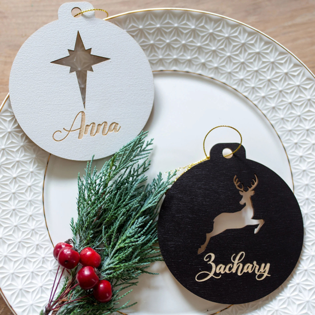 Personalized Christmas Tree Decorations Wood Ornament | MCGift92