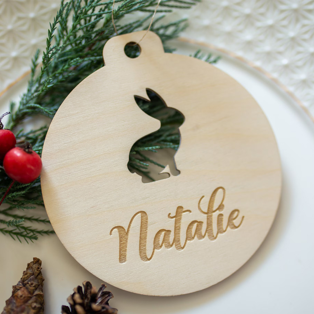 Personalized Christmas Tree Decorations Wood Ornament | MCGift92