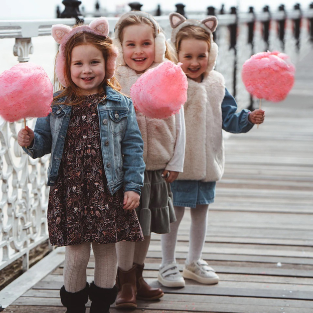 Personalized Kids Pearl Patch Warm Cat Ears Earmuffs | CWToy92