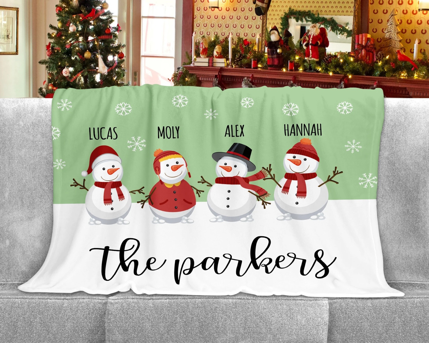 Personalized Merry Christmas Blanket for Comfort & Unique | BKMC16