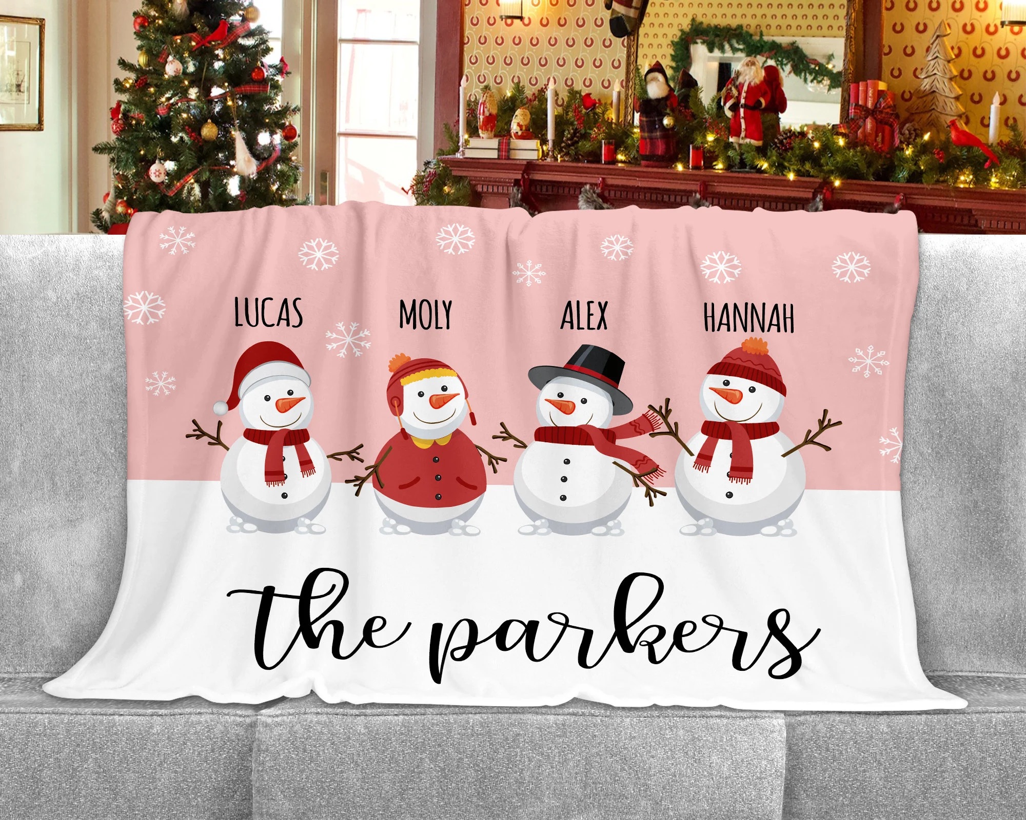 Personalized Merry Christmas Blanket for Comfort & Unique | BKMC16