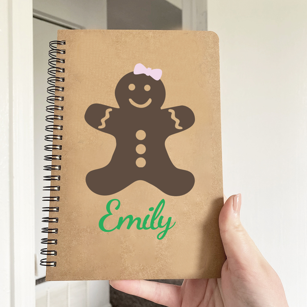 Personalized Christmas Notebook with Cane Pen Set | MCGift106