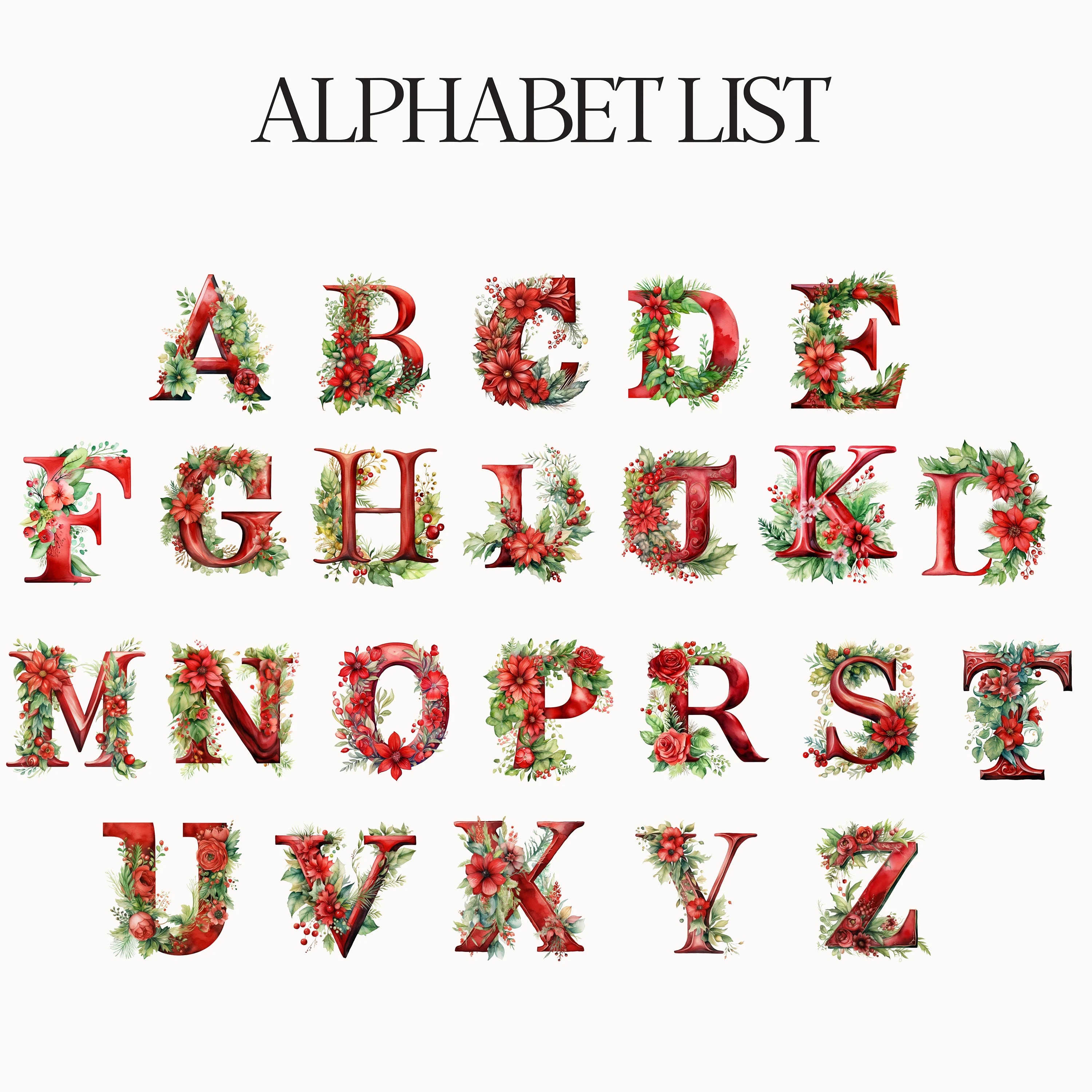 Personalized Christmas Monogram Ornaments Decoration | MCGift3608