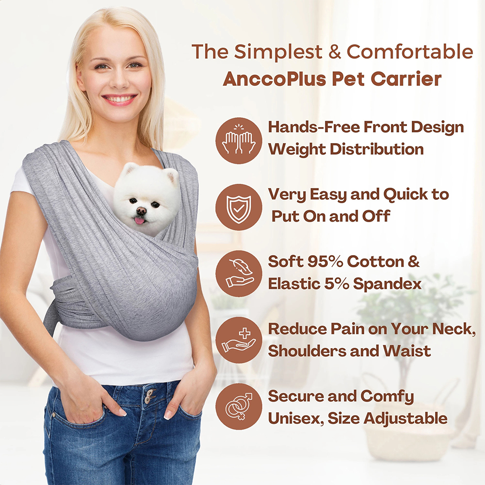 Personalized Pet Hands Free Pet Wrap Sling Carrier | BKPet149
