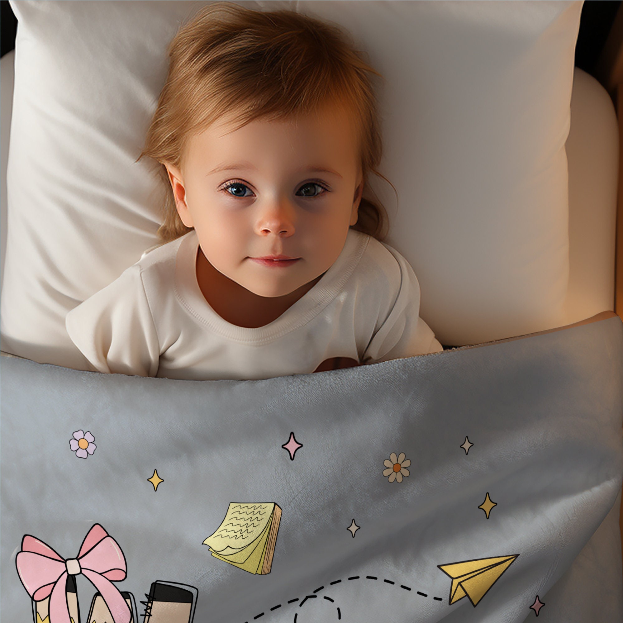 Personalized Lovely Kid Back To School Blanket | BKKid182