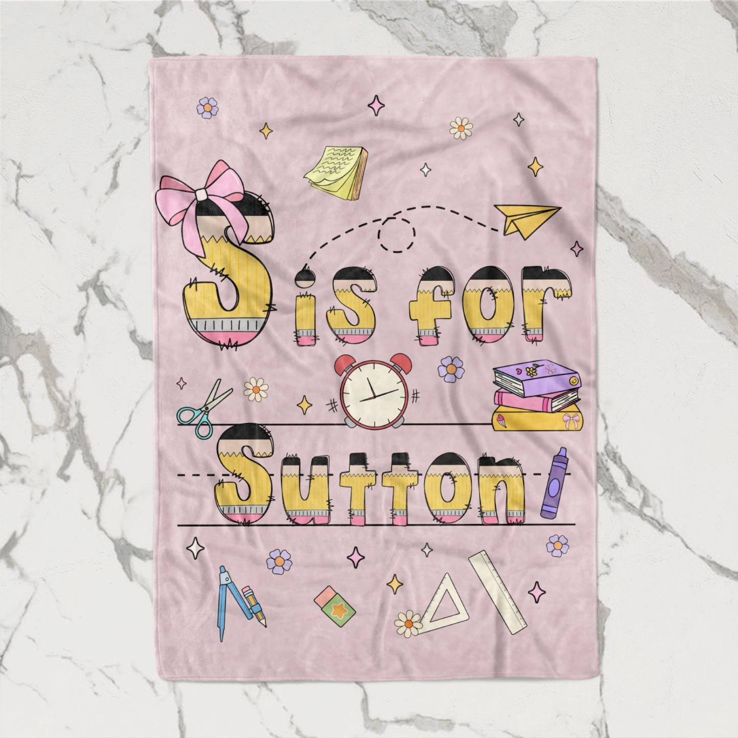 Personalized Lovely Kid Back To School Blanket | BKKid182