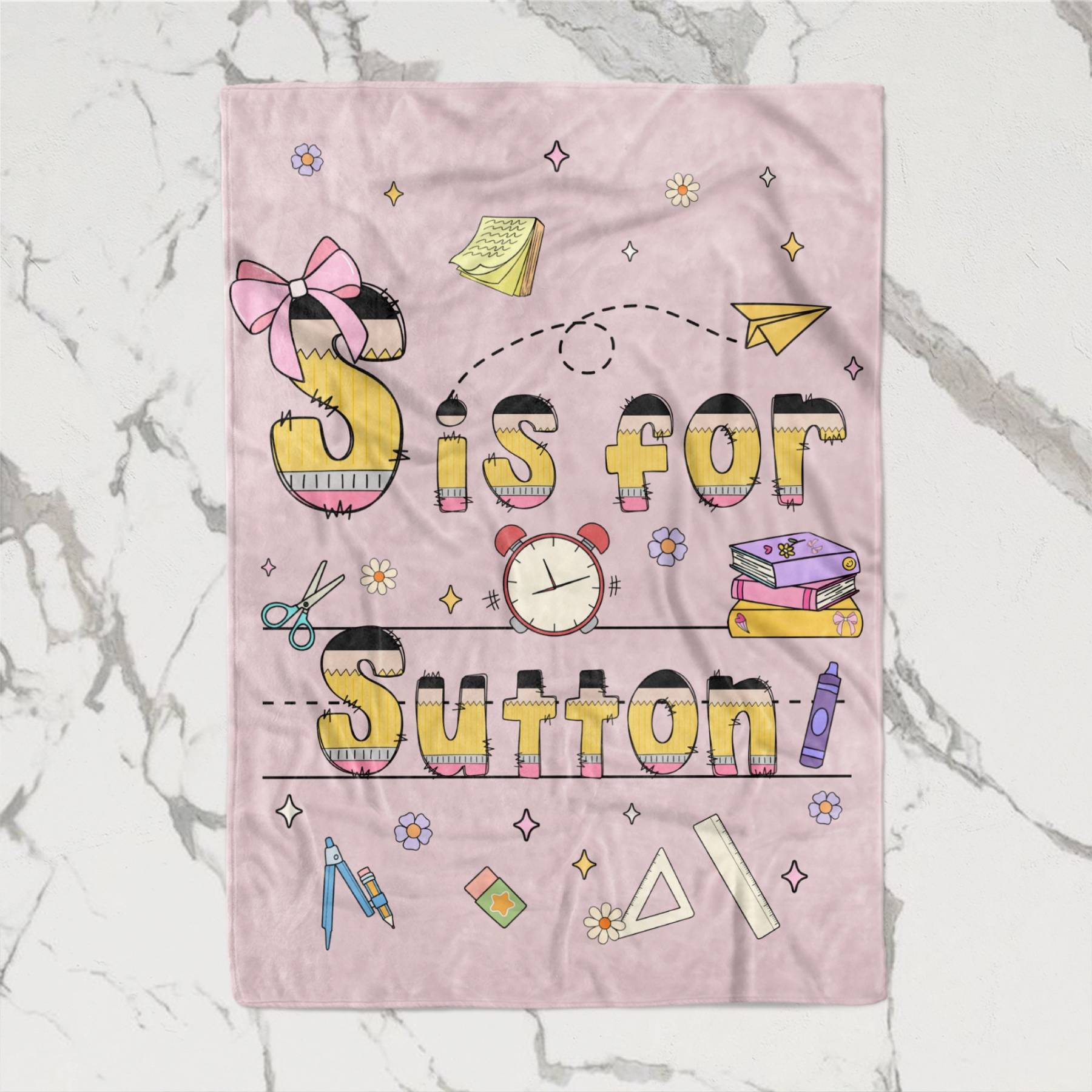 Personalized Lovely Kid Back To School Blanket | BKKid182