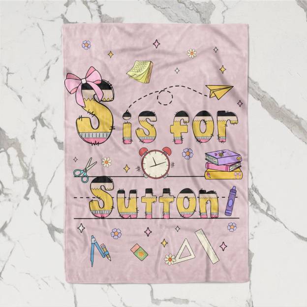 Personalized Lovely Kid Back To School Blanket | BKKid182