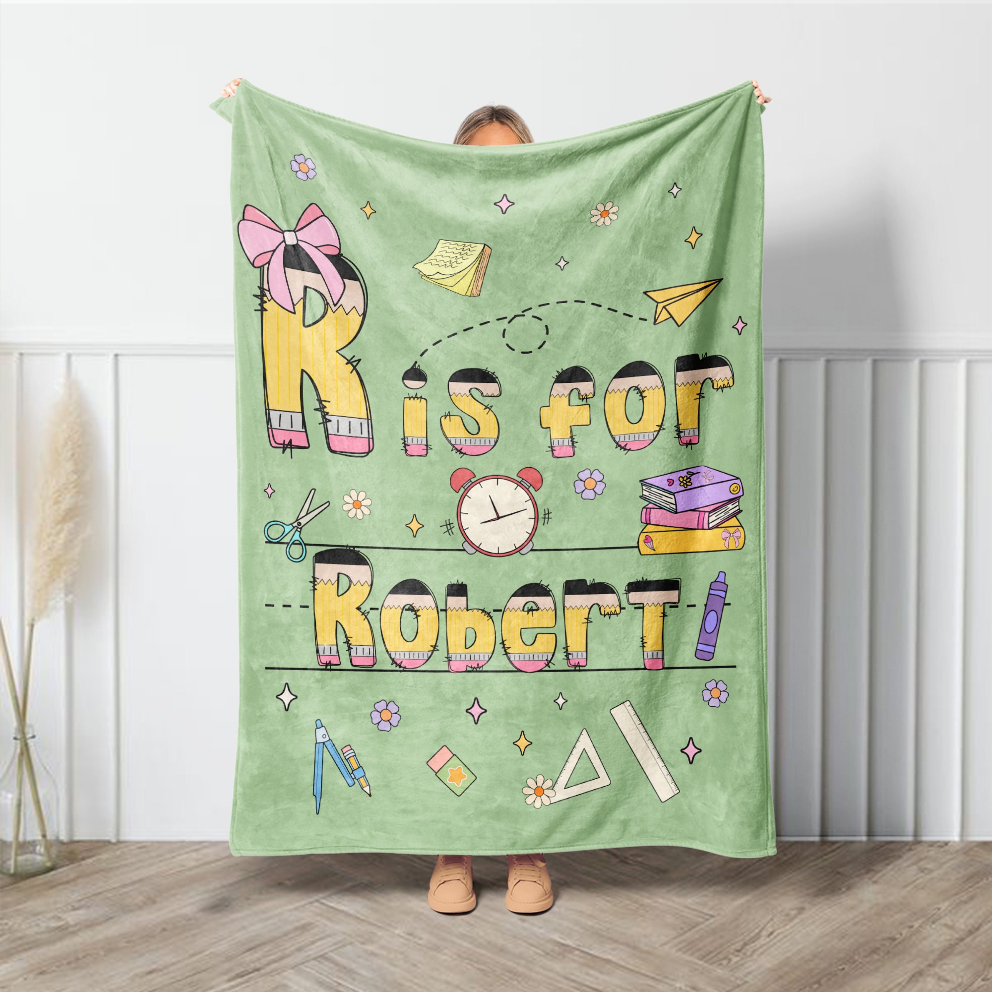 Personalized Lovely Kid Back To School Blanket | BKKid182