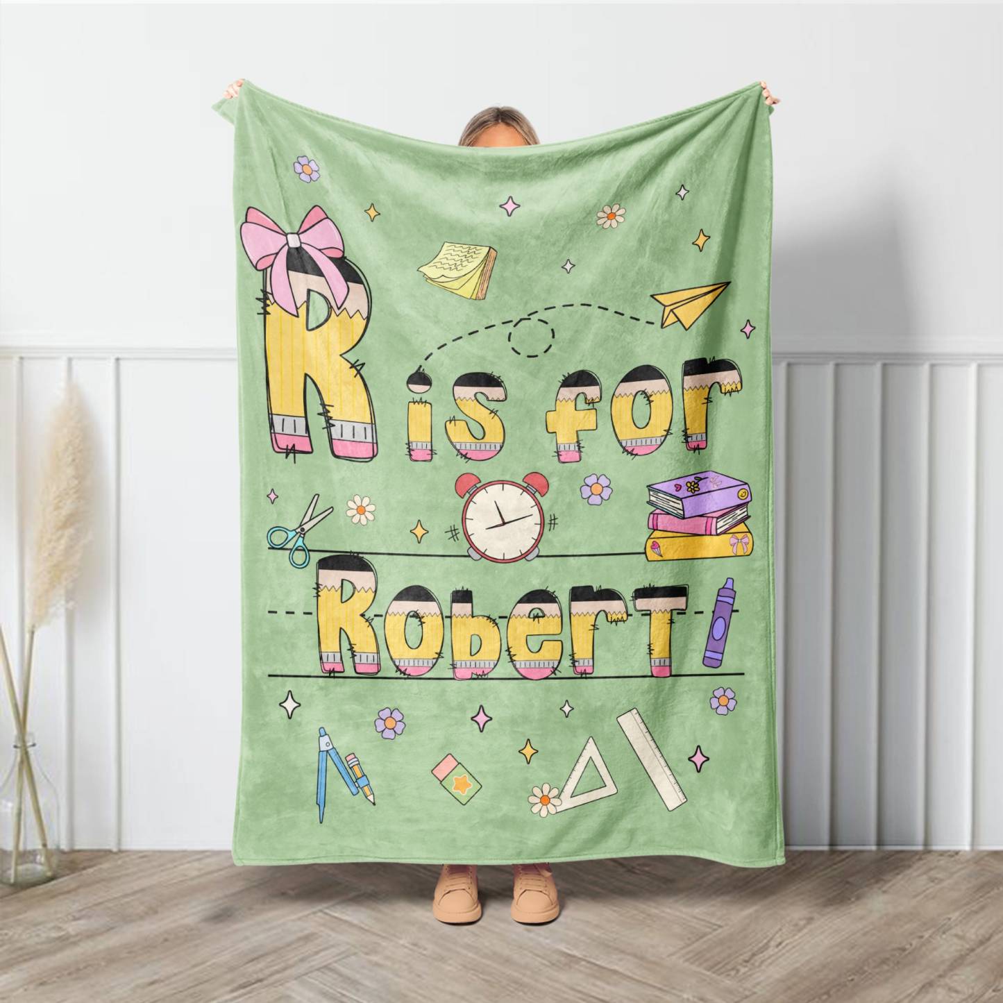 Personalized Lovely Kid Back To School Blanket | BKKid182