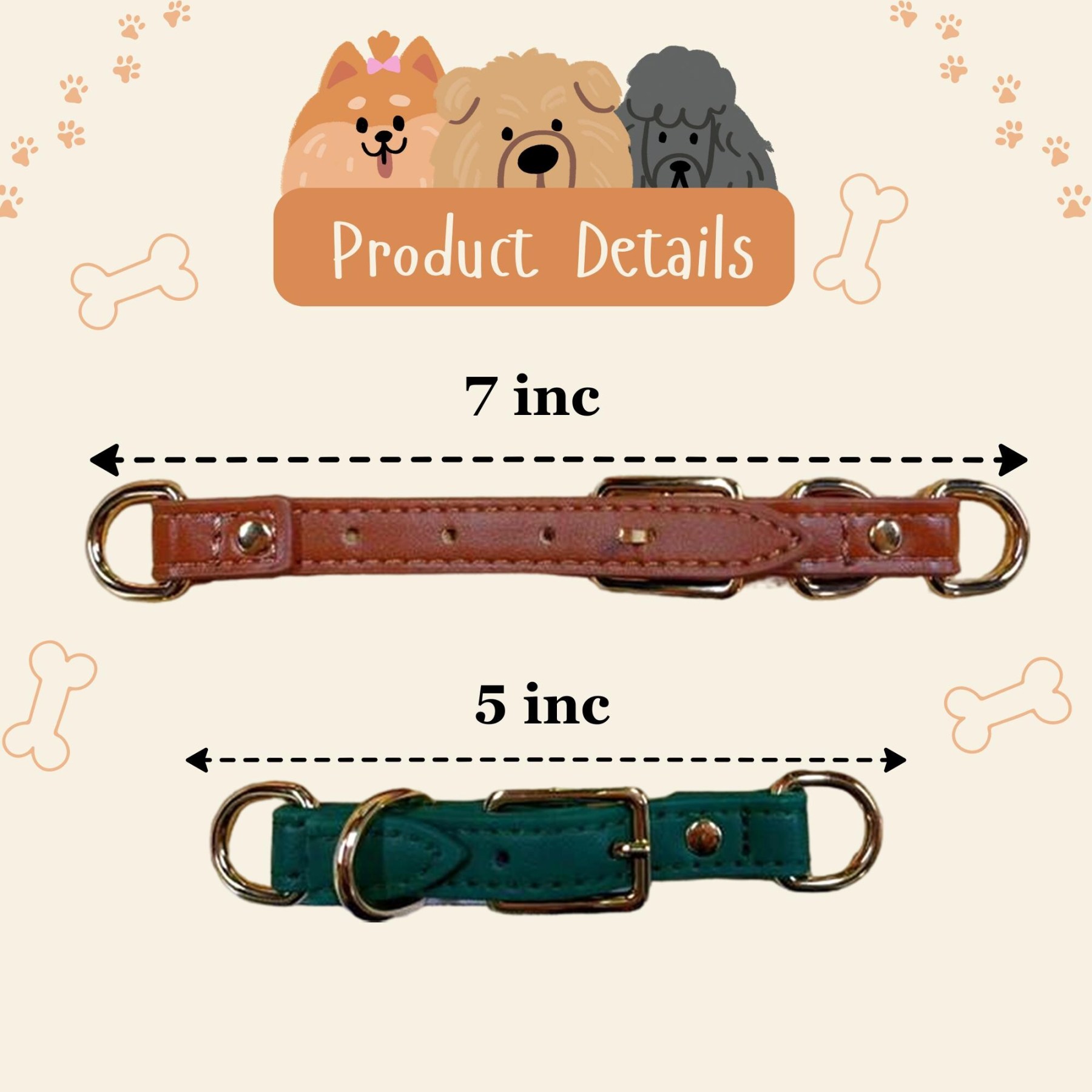 Personalized Handmade Beaded Adjustable Buckle Dog Collar | BKPet221