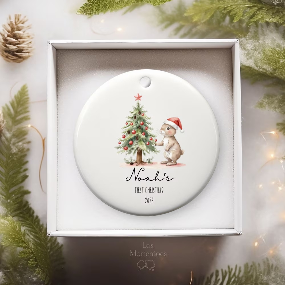 Personalized Lovely Bunny Christmas Tree Ornaments Decoration | MCGift5717
