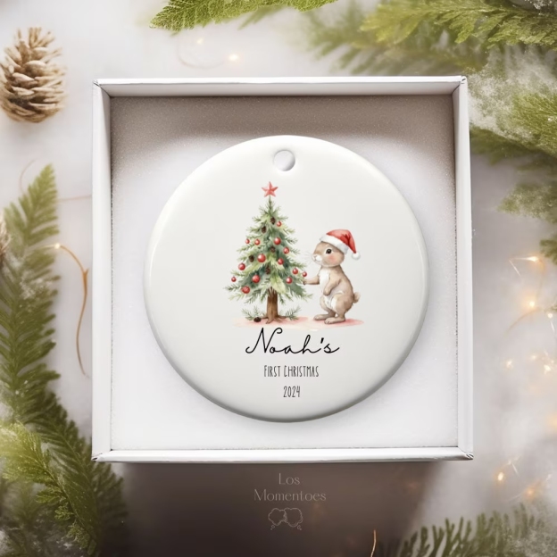 Personalized Lovely Bunny Christmas Tree Ornaments Decoration | MCGift5717