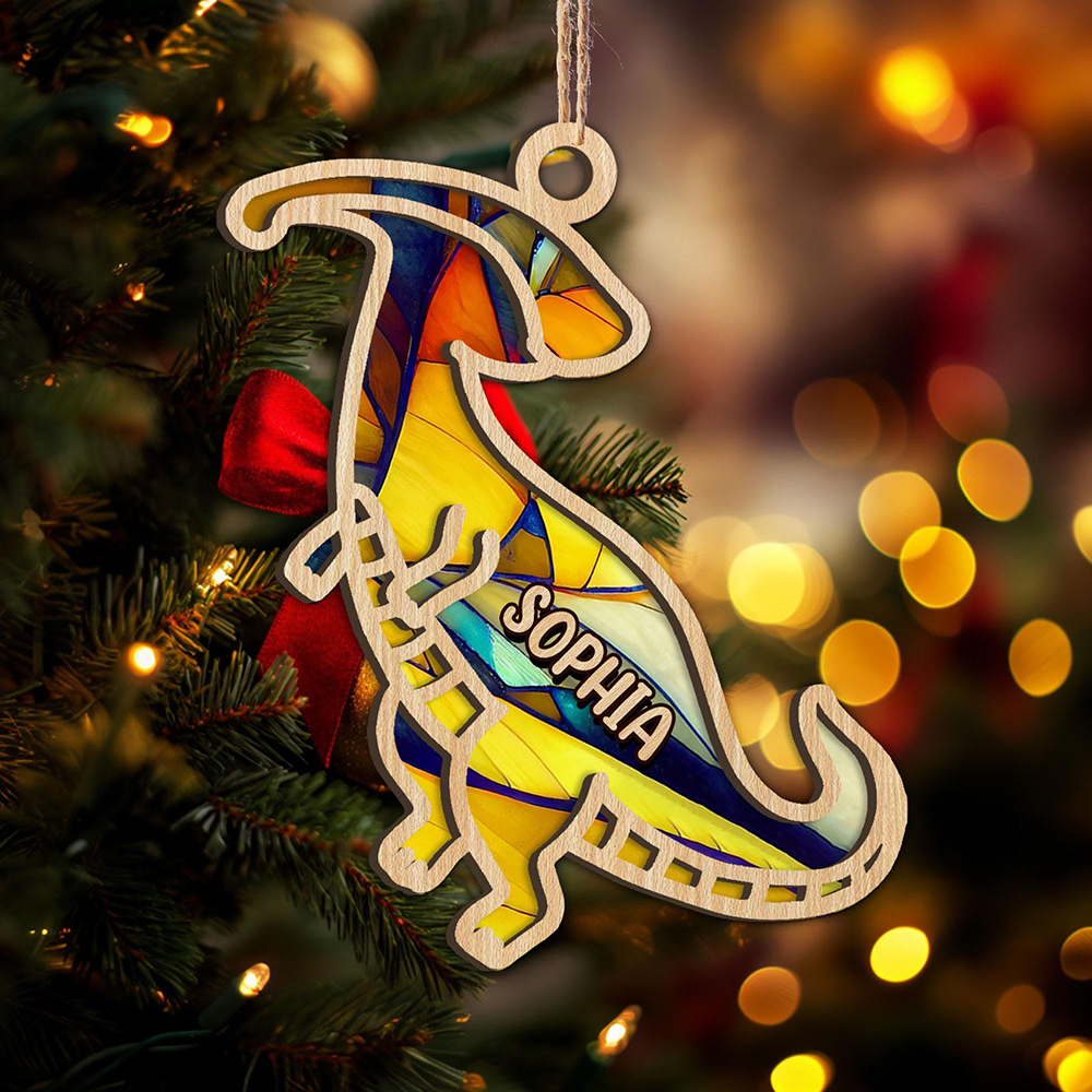 Personalized Dinosaur Christmas Tree Ornaments | MCGift148