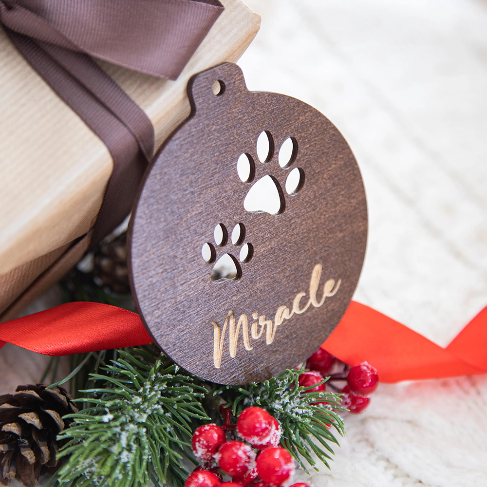 Personalized Christmas Tree Decorations Wood Ornament | MCGift92