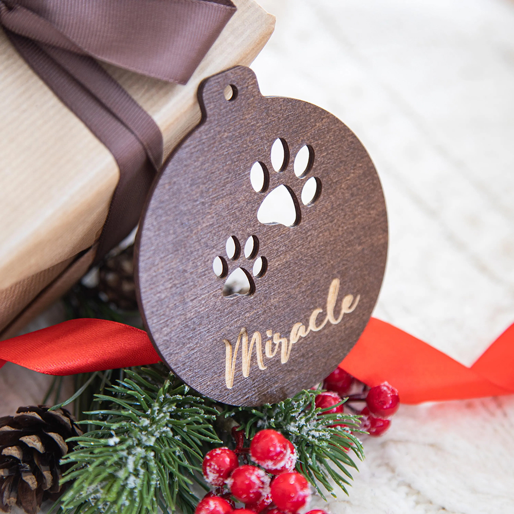 Personalized Christmas Tree Decorations Wood Ornament | MCGift92