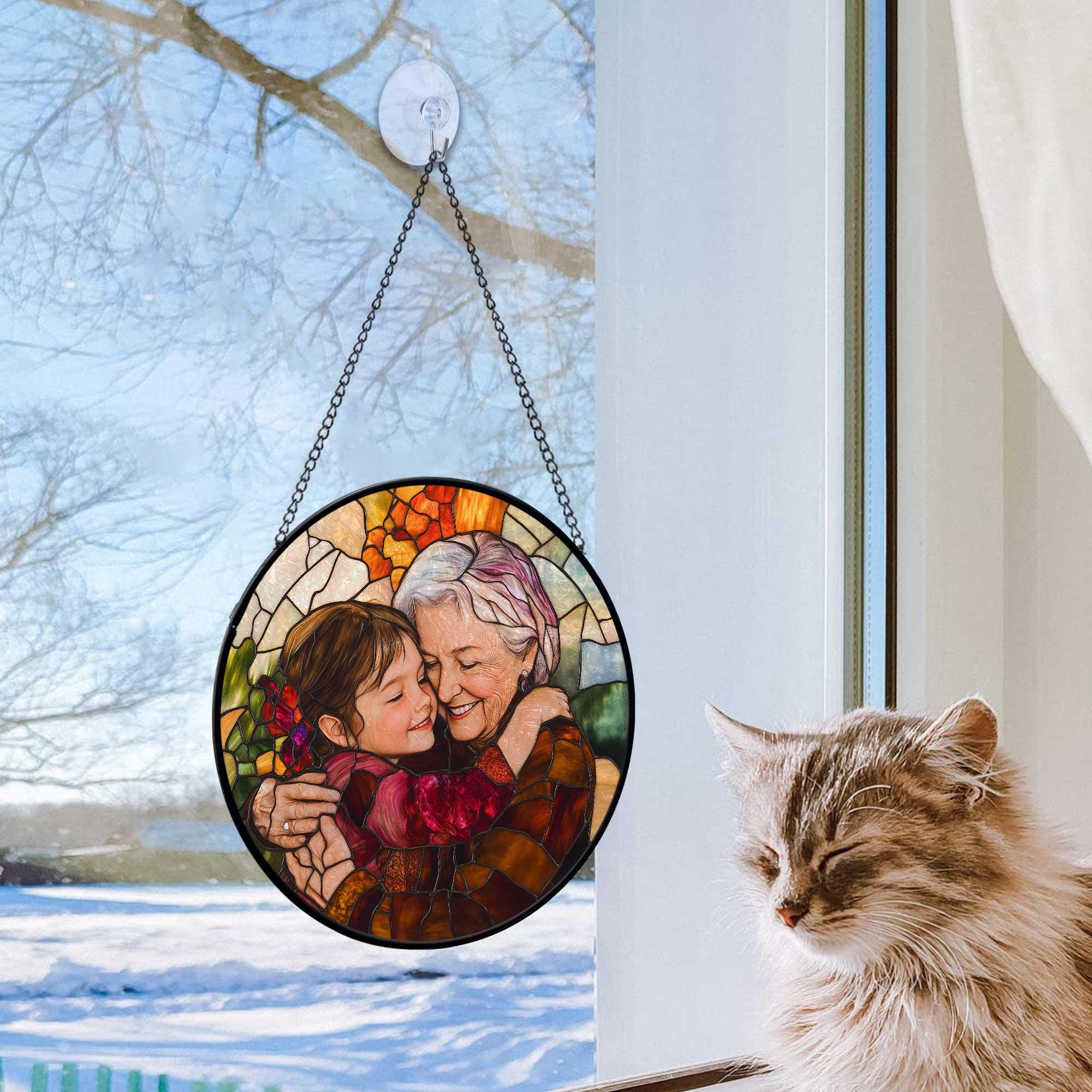 Personalized Family Portrait Window Hanging Ornament | CWGift32