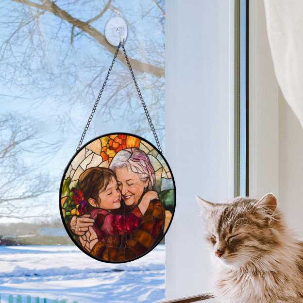 Personalized Family Portrait Window Hanging Ornament | CWGift32