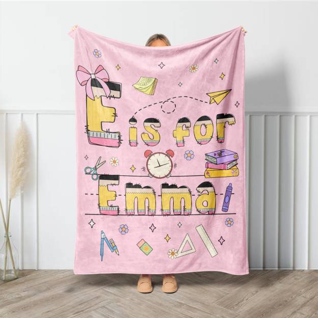 Personalized Lovely Kid Back To School Blanket | BKKid182