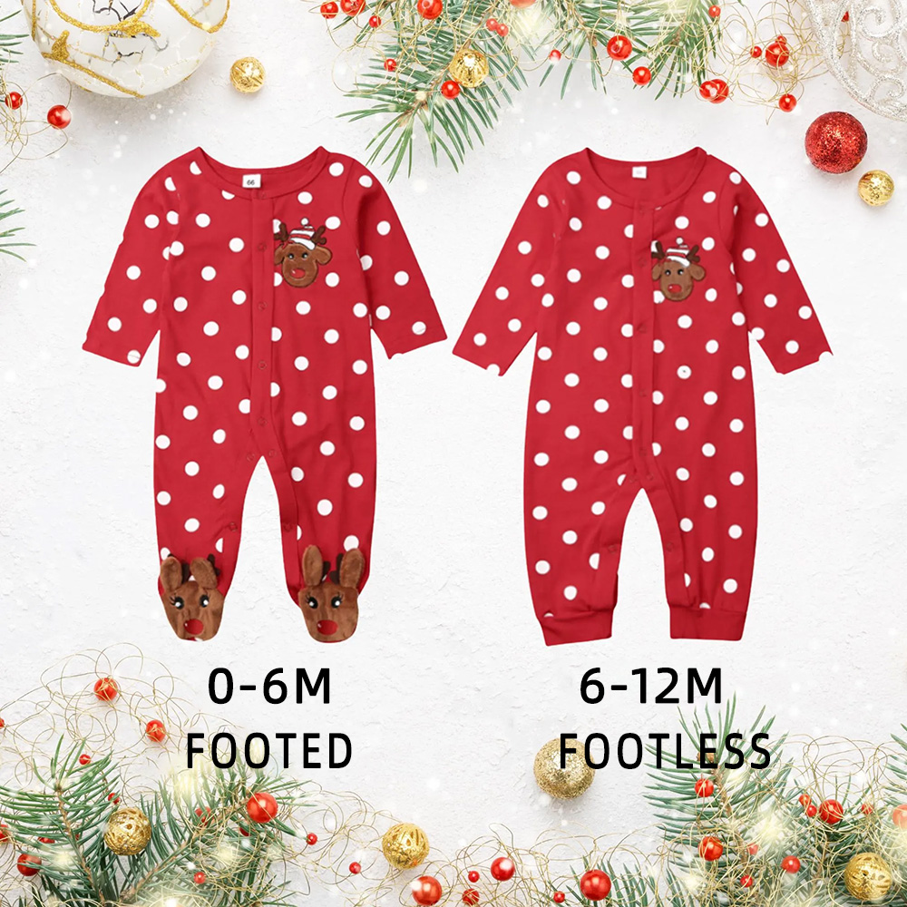 Personalized Baby Lovely Christmas Elk Romper | MCGift113